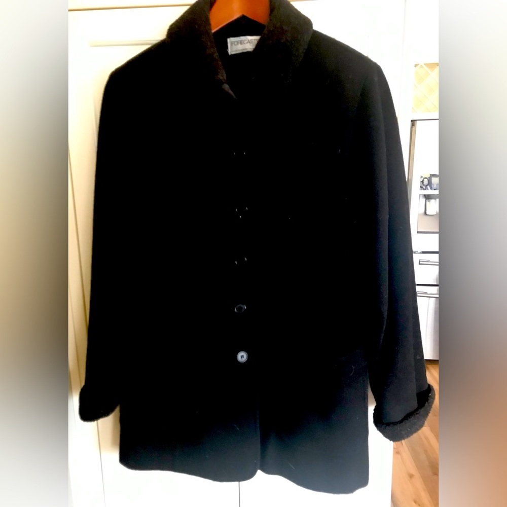 Wool (100%) pea-style womens coat